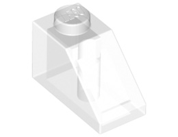 Покривна плочка 1X2/45° : {прозрачен}