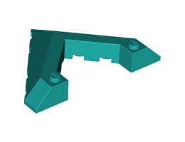 Wedge 6 x 8 Pointed Cutout: {ярко синьо-зелен}