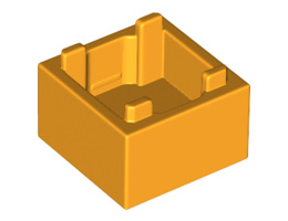Кутия 2X2 с дъно No. 1: {огнено жълто-оранжев}