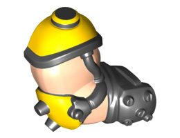 Arm Giant, Right with Yellow Shoulder and Elbow Pads and Black Wrist Guard Pattern: {светло нуга}