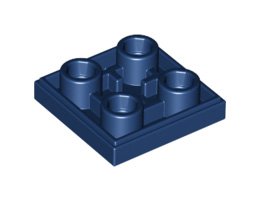 Плоска плочка 2X2 инверсна: {земно син}