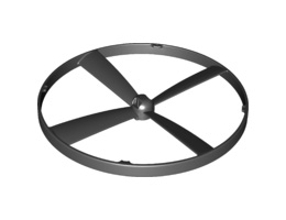 Propeller 4 Blade, for Flying Model Helicopter: {черен}