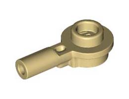 Кръгла плочка 1X1 с хоризонтален вал 3.2 mm: {тухлено жълт}