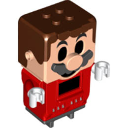 Mario Figure Base with 4 Top Studs and LCD Screens for Eyes and Chest: {неопределен}