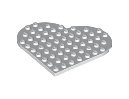 Plate, Round 9 x 9 Heart: {бял}