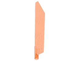 Propeller 1 Blade 14L with Axle Hole: {прозрачно флуорисциращо червеникаво оранжев}