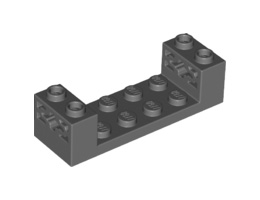Колесен носач 2X6X1 1/3 с кръстат отвор: {тъмно каменно сив}
