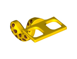 Minifigure, Costume Tail Cat with Dark Orange Leopard Spots Pattern: {ярко жълт}