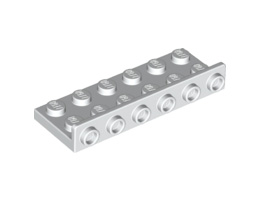 Плочка 2X6 с 1.5 плочка 1X6 насочена нагоре: {бял}