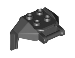 Дизайнерска тухличка 4X3X3 с 3.2 вал No. 1 : {черен}