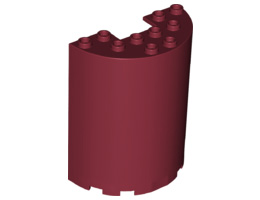 Стенен елемент объл 3X6X6 : {нов тъмно червен}