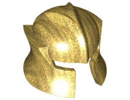 Minifigure, Headgear Helmet Castle with Cheek Protection Angled: {топло златист}