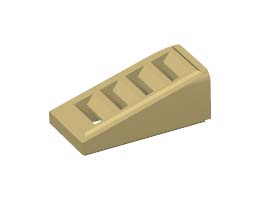 Покривна плочка с решетка 1X2x2/3: {тухлено жълт}