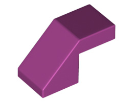 Покривна плочка 1X2/45° без пъпки: {ярко червеникаво-виолетов}