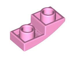 Инверсна плочка 1X2X2/3 с полу дъга: {светло пурпурен}