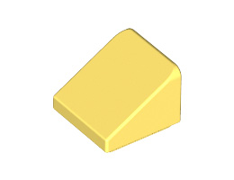 Покривна плочка 1X1X2/3, гладка: {студено жълт}