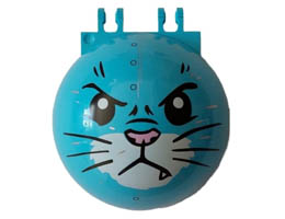 Windscreen 6 x 6 x 3 Canopy Half Sphere with Dual 2 Fingers with Angry Cat Face Pattern: {умерено небесносин}