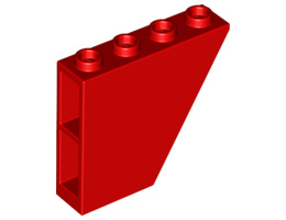 Покривна плочка 1X4X3, инверсна, град. 60: {ярко червен}