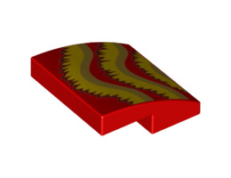 Плочка с дъга 2X2X2/3 No. 41: {ярко червен}