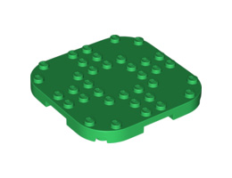 Плочка 6X6X2/3 обла с редуцирани стъдове: {тъмно зелен}