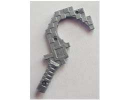 Minifigure, Weapon Sickle Pixelated (Minecraft): {сребърно метален}