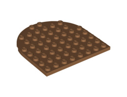 Плочка 8X8, 1/2 кръгла: {умерен нуга}