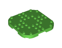 Плочка 8X8X2/3 обла с редуцирани стъдове: {ярко зелен}