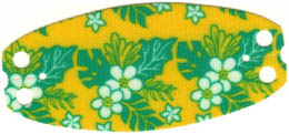 Cloth Hammock Oval 10 x 5 with Flowers and Leaves on Yellow Background Pattern: {бял}