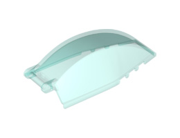 Windscreen 8 x 4 x 2 Curved with Bar Handle: {прозрачно светло син}