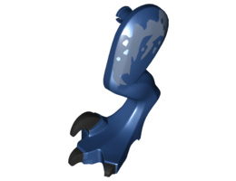 Dinosaur Leg Large (Rear) Raptor Left with Black Pin, Black Claws and Sand Blue Markings Pattern: {земно син}