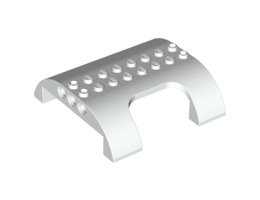 Slope, Curved 8 x 8 x 2 Double with Cutout : {бял}