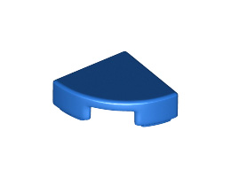 1/4 Кръгла плочка 1X1: {ярко син}
