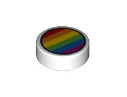 FLAT TILE 1X1, ROUND, NO. 199: {бял}