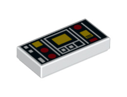 Плоска плочка 1X2 No. 291: {бял}