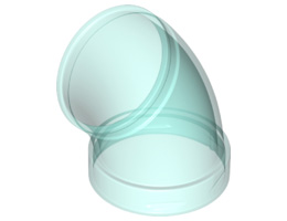 Cylinder Tube, Curved 45 Degrees: {прозрачно светло син}