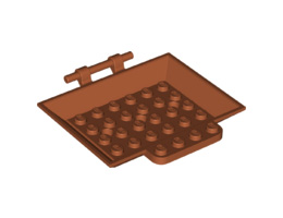 Minifigure, Utensil Arcade Game Cabinet Back: {тъмно оранжев}