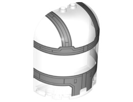 Стенен елемент 3X6X6, с арка, 1/2 цилиндър, No. 2: {прозрачен}