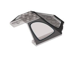 Windscreen 6 x 6 x 2 Canopy with SW General Grievous' Starfighter 2020 Pattern: {прозрачно кафяв}