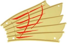 Cloth Sail 27 x 20 Left with Red and Dark Tan Lines Pattern: {тухлено жълт}