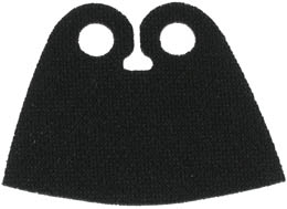 Minifigure, Cape Cloth, Very Short, Rounded Triangle Neck Cut - Spongy Stretchable Fabric: {черен}