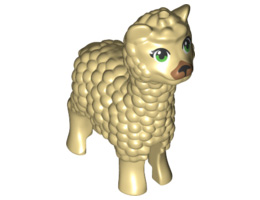Alpaca / Llama, Friends with Bright Green Eyes and Medium Nougat Muzzle Pattern: {тухлено жълт}