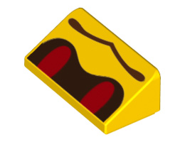 Покривна плочка 1X1x2/3, No. 20: {ярко жълт}