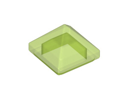 Плочка пирамида 1X1X2/3 : {прозрачно ярко зелен}