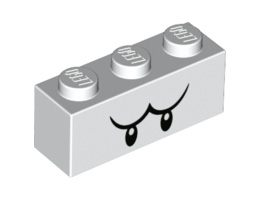 Тухличка 1X3, NO. 57: {бял}