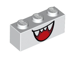 Тухличка 1X3, NO. 58: {бял}