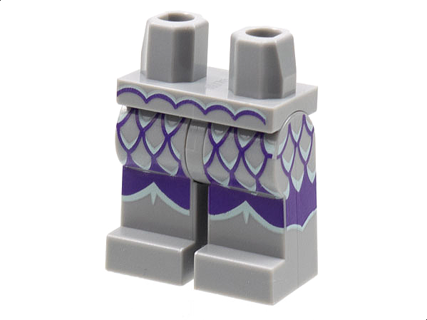 Hips and Legs with Dark Purple Scallop Lines and Knee Pads Pattern: {умерено каменно сив}
