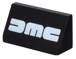 Slope 30 1 x 2 x 2/3 with White DMC Delorean Motor Company Logo Pattern: {черен}