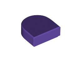 Плоска плочка 1X1, 1/2 кръг: {светло виолетов}