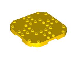 Плочка 6X6X2/3 обла с редуцирани стъдове: {ярко жълт}