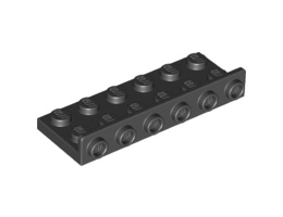 Плочка 2X6 с 1.5 плочка 1X6 насочена нагоре: {черен}
